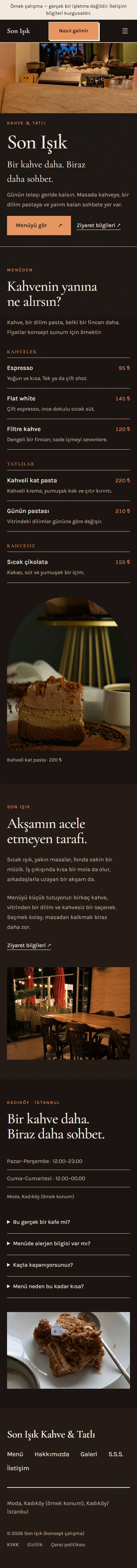 Son Işık, mobil tam sayfa