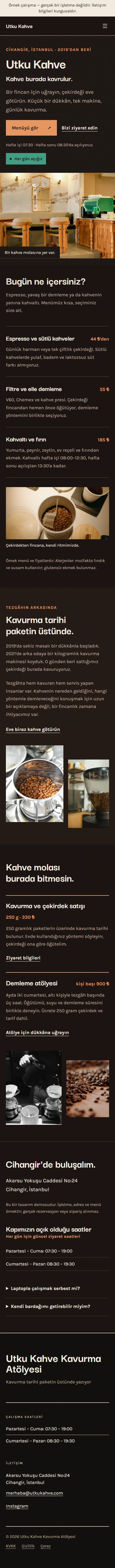 Utku Kahve · çift fotoğraf, koyu, mobil tam sayfa
